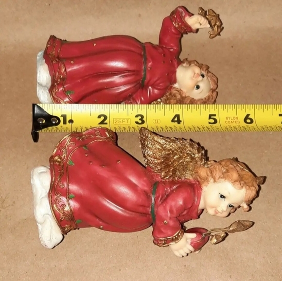 2 Christmas Angel Cherub Figurines - Picture 7 of 8